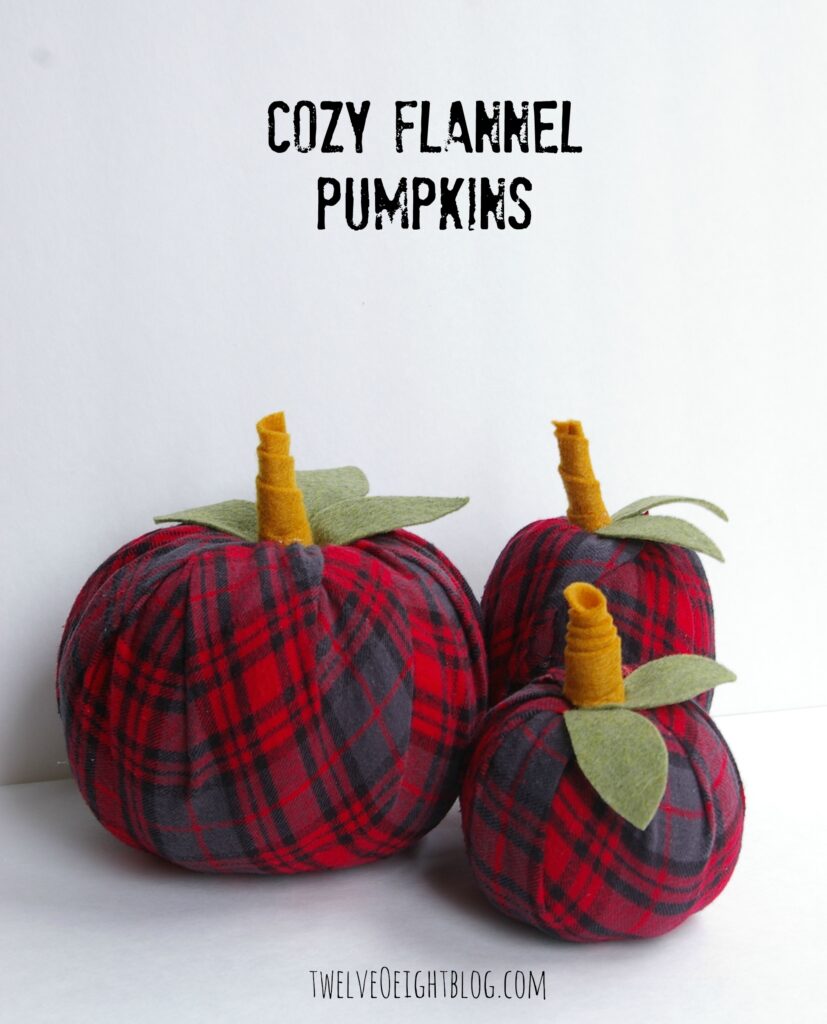 how to make flannel pumpkins