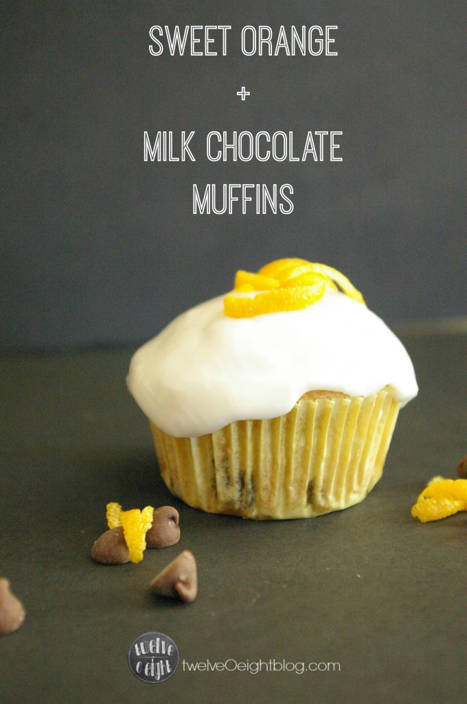 Chocolate Orange Muffin Recipe twelveOeightblog.com #muffin #orangemuffin #chocolateorange #Christmasbreads #Breakfastmuffin