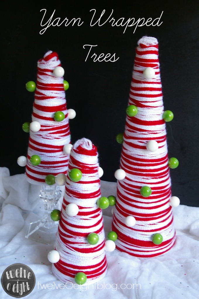 how to make yarn wrapped trees
