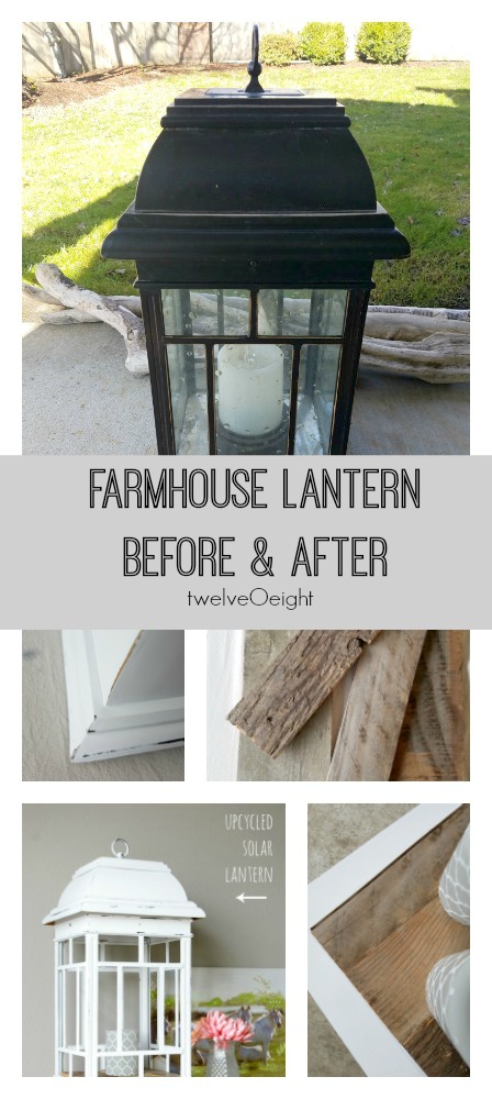 Farmhouse lantern upcycle #farmhouse #lantern #upcycle #diy #twelveOeight