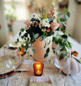 Fall dining room and table setting